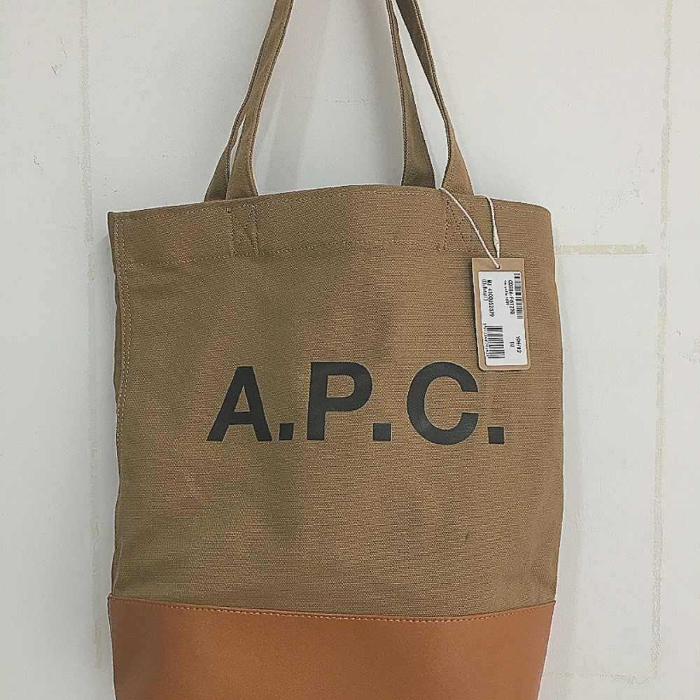 A.P.C. Cabas Axel Canvas & Leather Tote Bag